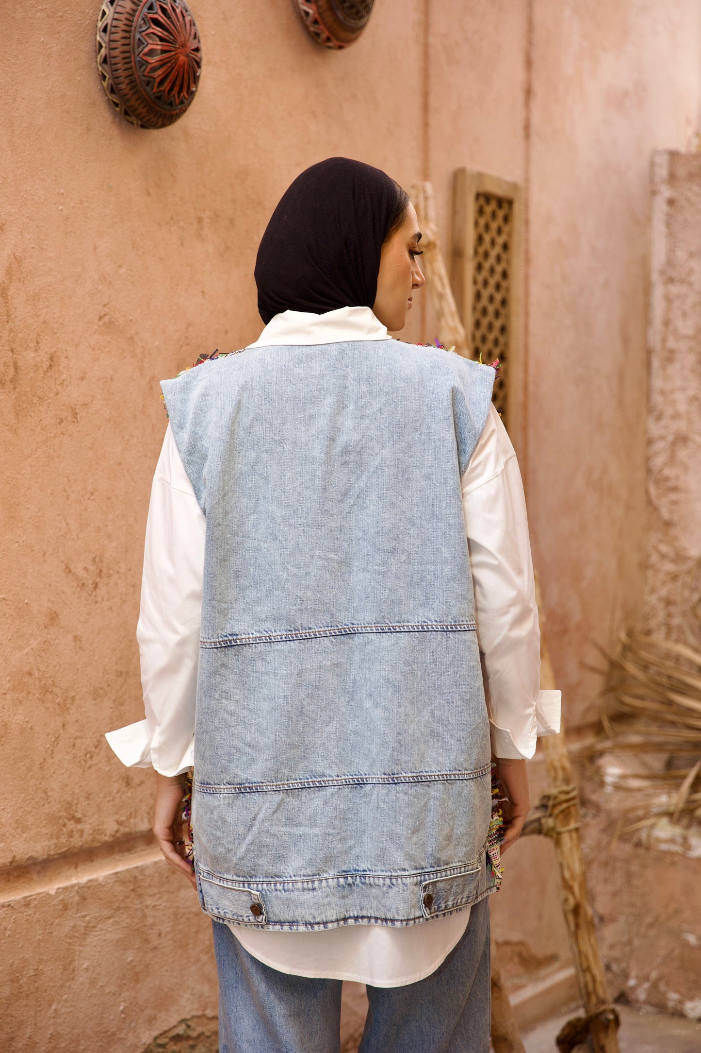 vest denim