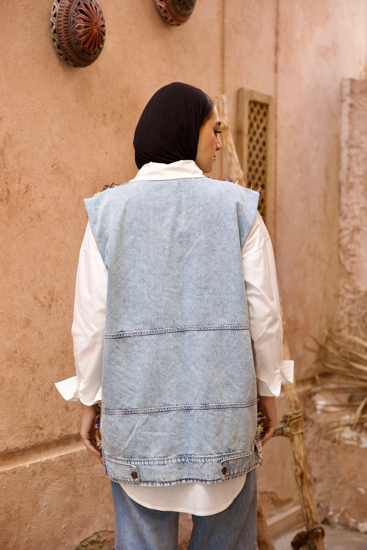 vest denim