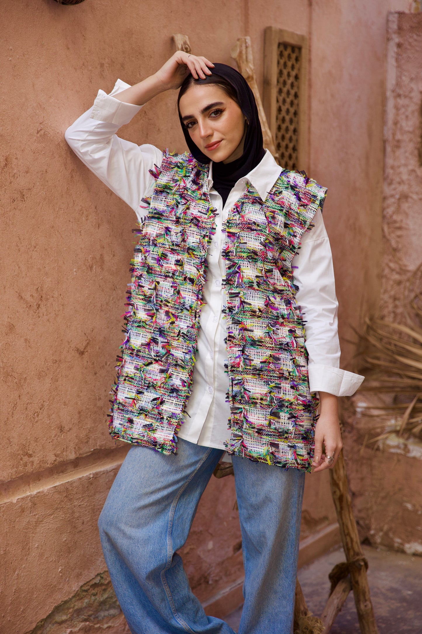 vest denim
