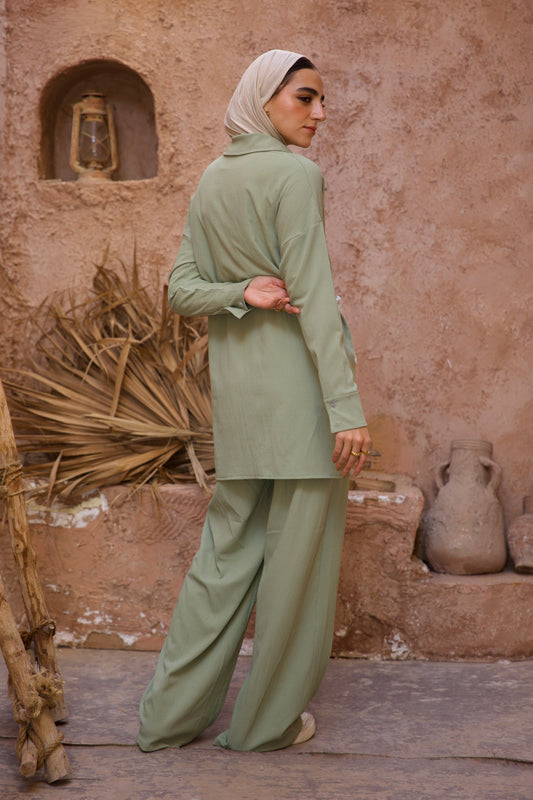 linen set mint